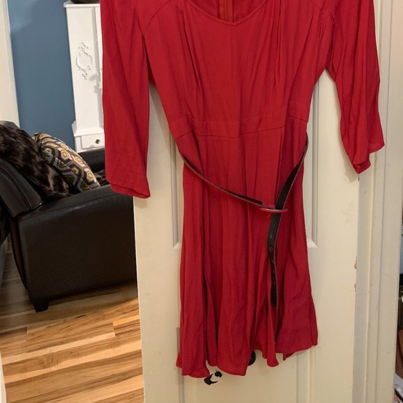 1940s VINTAGE-STYLE Red Mini Dress from Urban Outfitter's Cooperative line - Picture 2 of 12